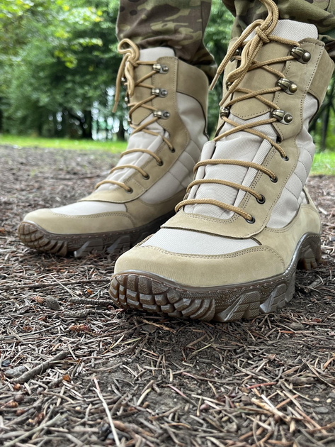 Берцы тактические мужские Light Boots 40 (26,5см) Весна/Лето нубук и оксфорд ботинки легкие (Койот) - изображение 2