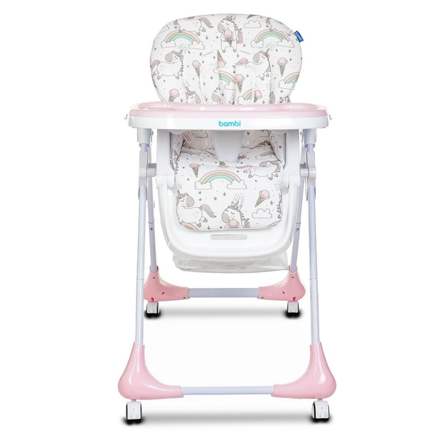Стульчик Для Кормления Bambi M 3233 Unicorn Pink (221810) - Фото 2 Стульчик Для Кормления Bambi M 3233 Unicorn Pink (221810) - изображение 2
