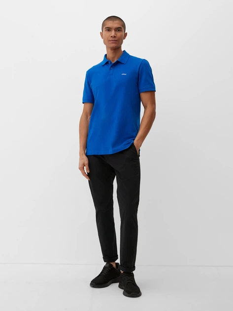 Поло чоловіче s.Oliver 2129488-5534 M Синє (4099972660066) - зображення 3