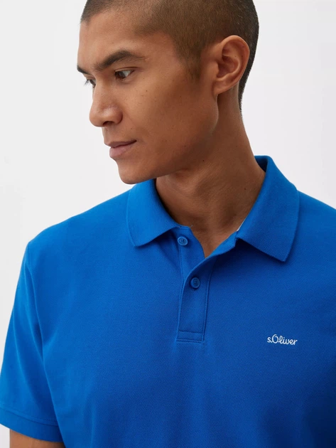 Поло чоловіче s.Oliver 2129488-5534 M Синє (4099972660066) - зображення 4