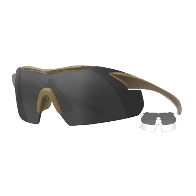 Защитные баллистические очки Wiley X VAPOR 2.5 серый/прозрачный цвет линз Койот - изображение 1