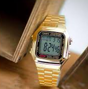 Чоловічий наручний годинник Casio A178WGA-1ADF Жовте золото\білий екран електронні - зображення 2