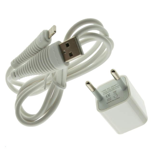 Сетевое зарядное устройство WUW T18B charger(EU) with lightning cable ...