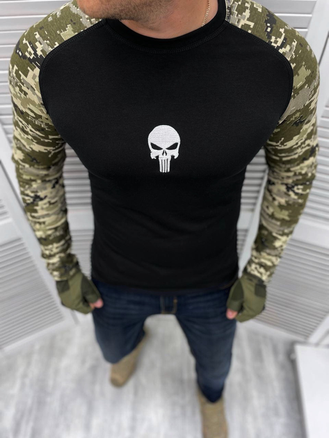 Армейська футболка Punisher Чорний Піксель L - зображення 2