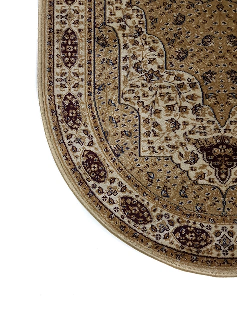 Классический ковер из полиэстера SILK STAR 1.5х2.3 м. Овал BEIGE 6574A - изображение 3