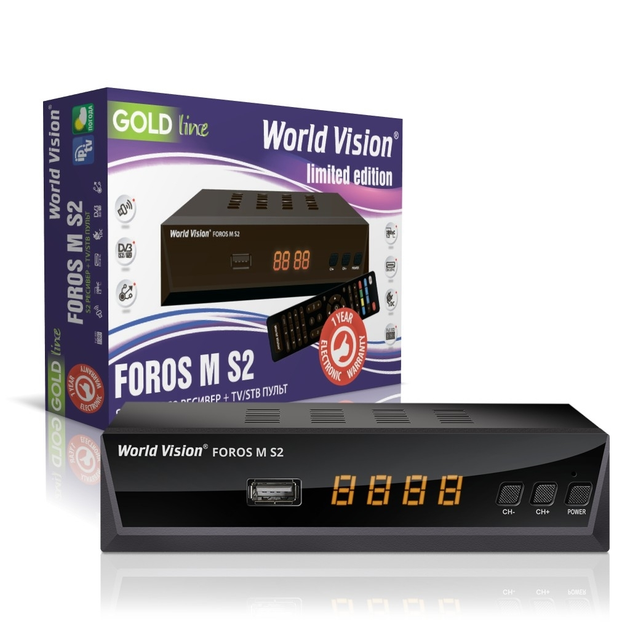 ТВ-ресивер World Vision FOROS M S2 - зображення 1