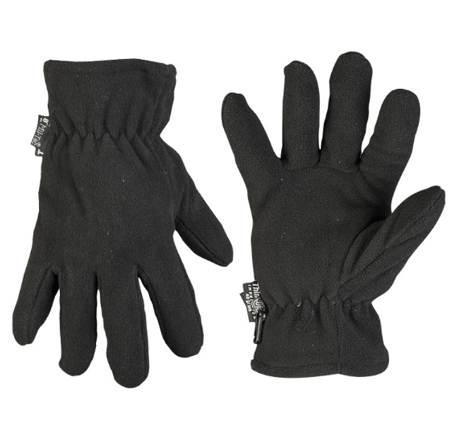 Рукавиці флісові L Чорні Mil-Tec FINGERHANDSCHUHE FLEECE THINSULATE L SCHWARZ (12534002-L) - изображение 1