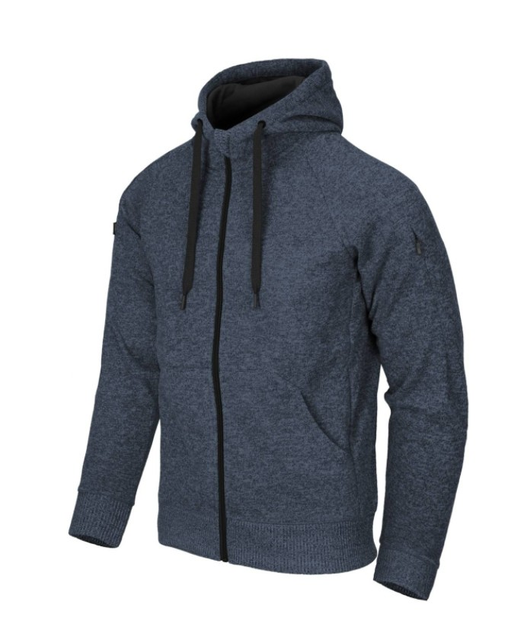 Куртка толстовка (Худи) Covert Tactical Hoodie (Fullzip) Helikon-Tex Blue Melange 3XL Тактическое мужское - изображение 1