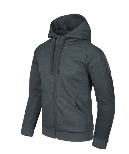 Куртка толстовка (Худі) Urban Tactical Hoodie (Fullzip) Helikon-Tex Black-Grey Melange XL Тактична чоловіча - зображення 1