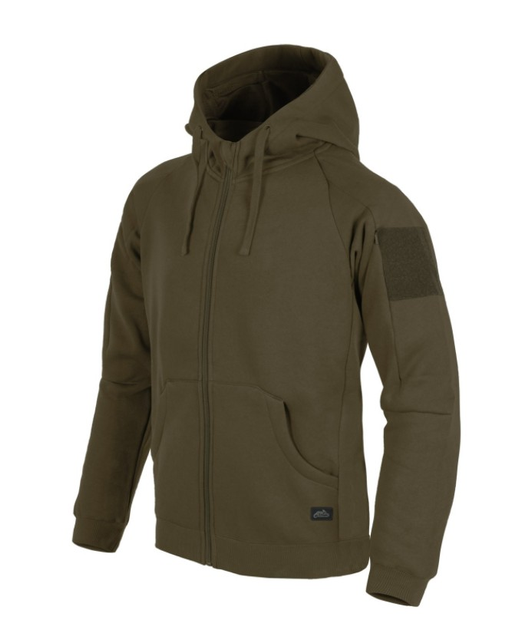 Куртка толстовка (Худи) Urban Tactical Hoodie (Fullzip) Lite Helikon-Tex Green XS Тактическая мужская - изображение 1