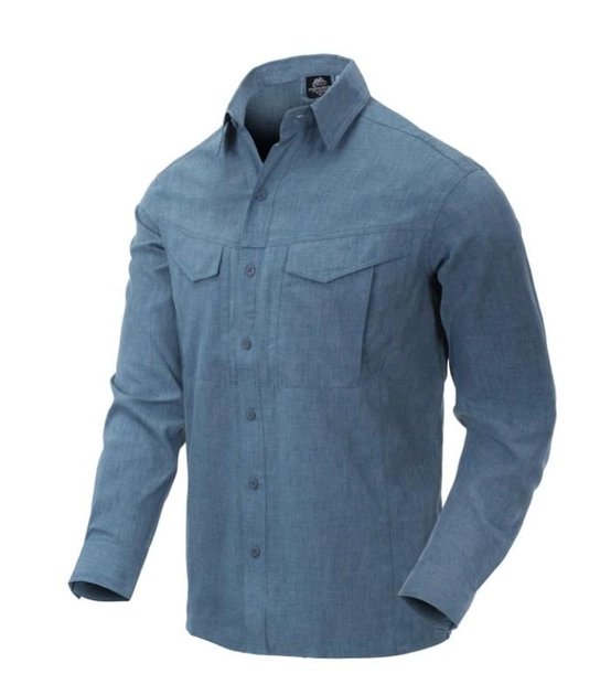 Рубашка Defender MK2 Gentleman Shirt Helikon-Tex Melange Blue S Тактическая мужская - изображение 1