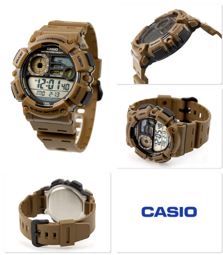 Наручний годинник Casio WS-1500H-5AVDF Коричневий - зображення 3