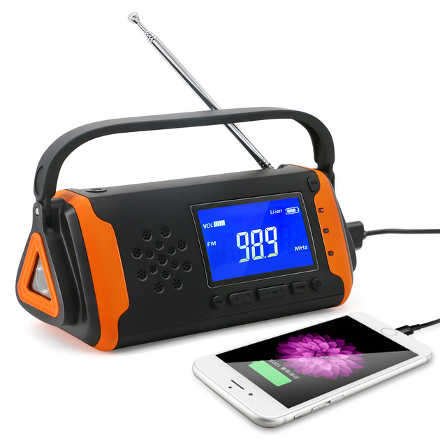 Фонарь кемпинговый с динамо KAYINOW 088 4000 mAh FM AM радио повербанком - изображение 2