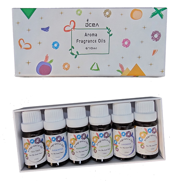Набор Aroma Oils RH-32 Аромамасла: эвкалипт, апельсин, перечная мята, чайное дерево, лаванда, лемонграсс -6 x 10 мл - изображение 2