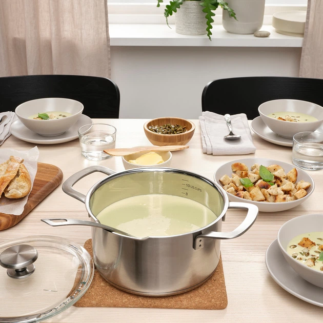 Каструля з кришкою IKEA HEMKOMST нержавіюча сталь, 3 л 405.131.40 - Фото 5 Каструля з кришкою IKEA HEMKOMST нержавіюча сталь, 3 л 405.131.40 - зображення 5