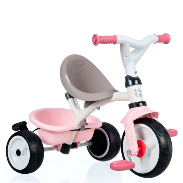 Велосипед детский металлический pink с козырьком багажником и сумкой 