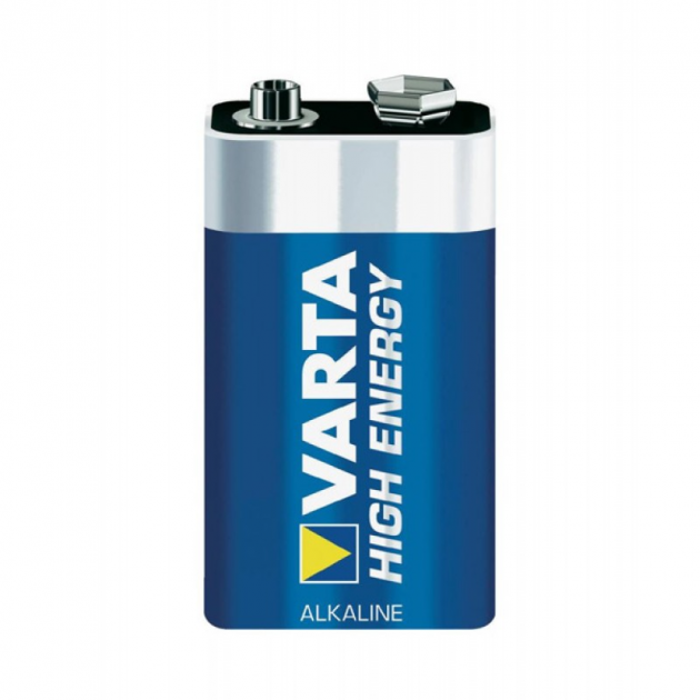 Батаєйка - Крона Varta 6LR61 (HIGH Energy) 9В - Фото 2 Батаєйка - Крона Varta 6LR61 (HIGH Energy) 9В - зображення 2