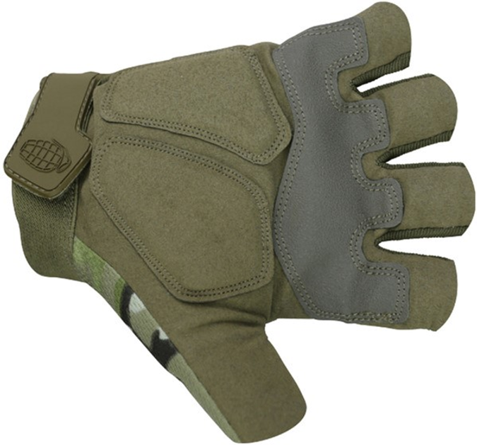 Тактичні рукавички Kombat Alpha Fingerless Tactical Gloves Мультикам L (kb-aftg-btp-l) - зображення 2
