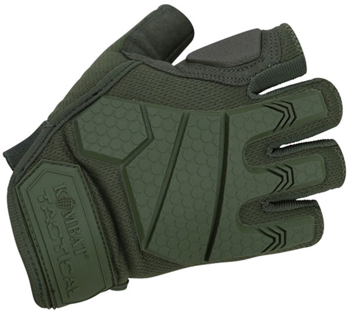 Тактичні рукавички Kombat Alpha Fingerless Tactical Gloves Оливкові S (kb-aftg-olgr-s) - зображення 1
