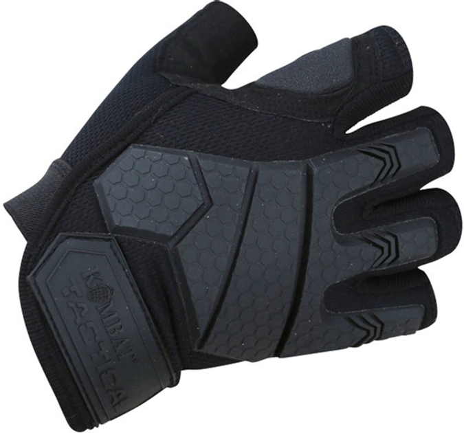 Тактичні рукавички Kombat Alpha Fingerless Tactical Gloves Чорні S (kb-aftg-blk-s) - зображення 1
