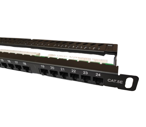 Патч-панель 19" Kingda KD-PP46-UTP-C5e-24P-0.5U 24xRJ45/UTP/кат.5E/0.5U - Фото 3 Патч-панель 19" Kingda KD-PP46-UTP-C5e-24P-0.5U 24xRJ45/UTP/кат.5E/0.5U - зображення 3