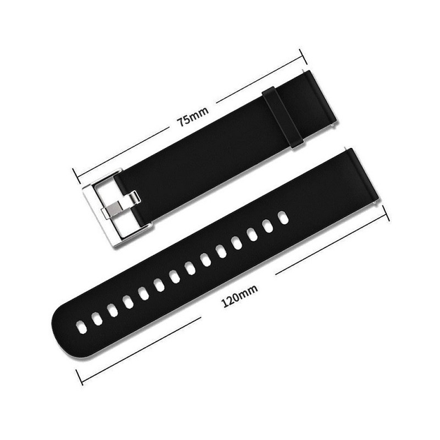 Ремешок силиконовый для смарт часов Type A 20 мм Black – фото, отзывы ...