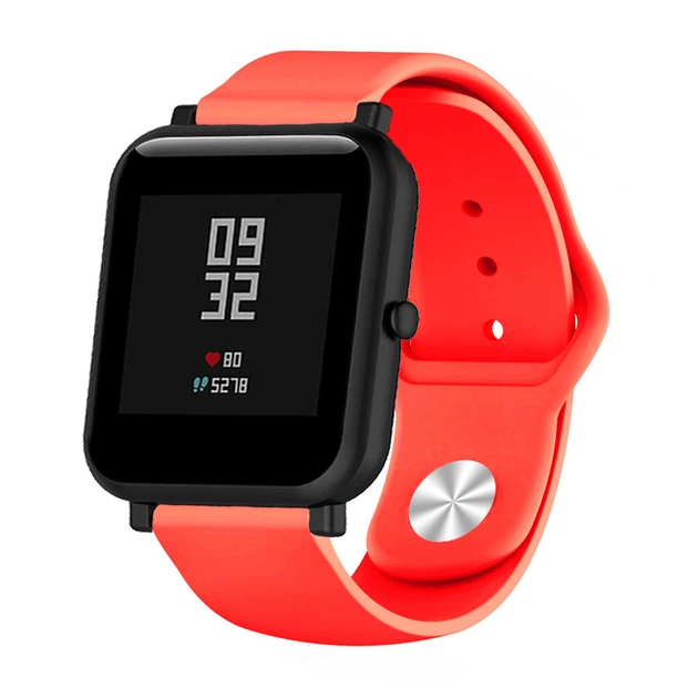 Amazfit Bip / GTS Ремінець для смарт годинника з застібкою-кнопкою, Red, ширина - 20 мм. - Фото 2 Amazfit Bip / GTS Ремінець для смарт годинника з застібкою-кнопкою, Red, ширина - 20 мм. - зображення 2