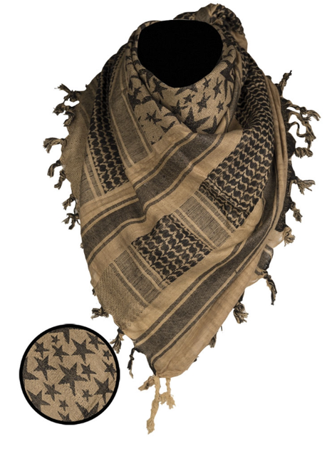 Арафатка шарф-шемаг тактична 110х110см Зірка Mil-Tec Універсальний Койот - зображення 1