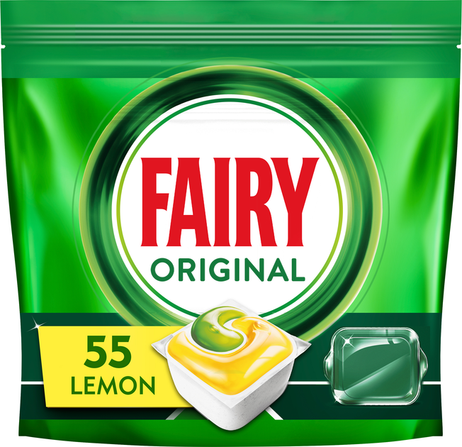 Капсулы для посудомоечных машин Fairy Original Все-в-1 55 шт ...