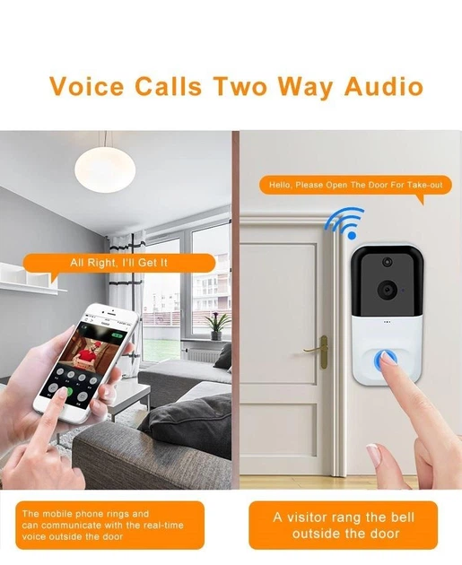 Видеокамера домофон видеоглазок беспроводная Wi Fi с приложением SMART DOORBELL №1611 - изображение 4