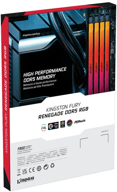 Pamięć RAM Kingston Fury DDR5-6000 32768MB PC5-48000 Renegade RGB Black (KF560C32RSA-32) - obraz 10