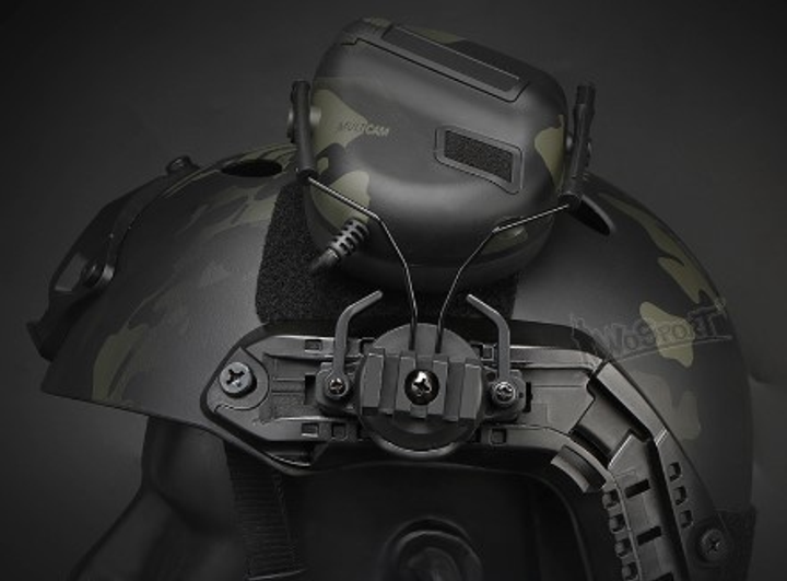 Крепления к активным наушники на тактический шлем. адаптер (черный) - изображение 2