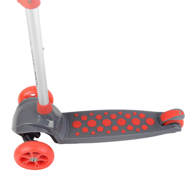 Самокат триколісний з колесами, що світяться, Best Scooter Сірий з червоним - зображення 3