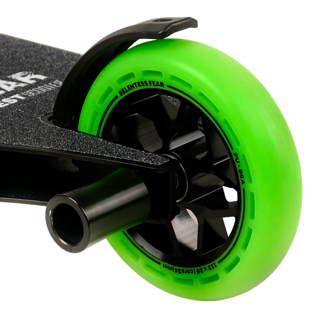 Самокат трюковый двухколесный с алюминиевыми пегами Best Scooter FEAR Черный с зеленым - изображение 6