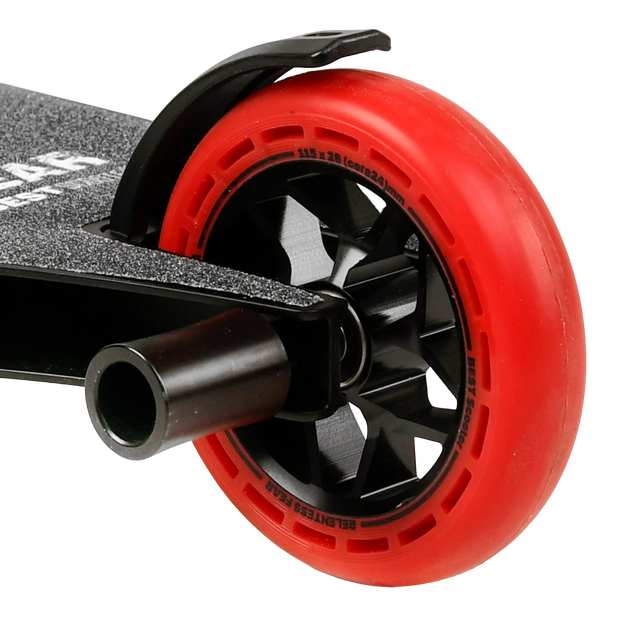 Самокат трюковый двухколесный с алюминиевыми пегами Best Scooter FEAR Черный с красным - Фото 6 Самокат трюковый двухколесный с алюминиевыми пегами Best Scooter FEAR Черный с красным - изображение 6