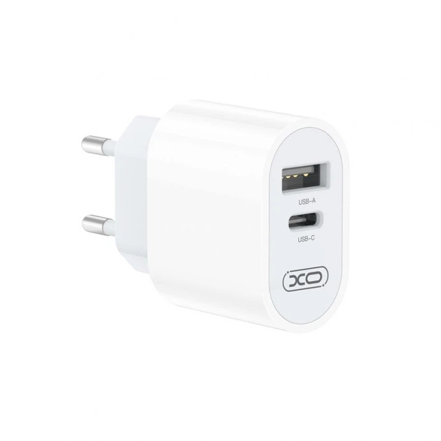 Мережевий зарядний пристрій XO L97 адаптер PD / QC3.0 / 2.4A Max white - Фото 2 Мережевий зарядний пристрій XO L97 адаптер PD / QC3.0 / 2.4A Max white - зображення 2