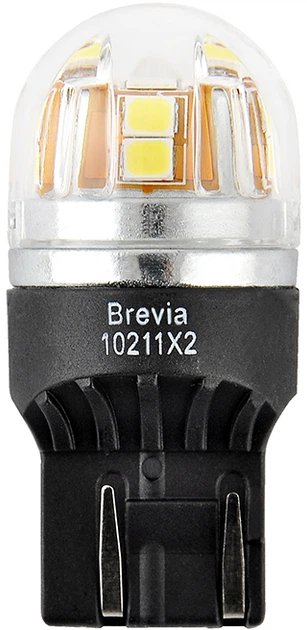 Лампа светодиодная Brevia S-Power W21/5W 330Lm 15x2835SMD 12/24V CANbus 2 шт (10211X2) - изображение 4