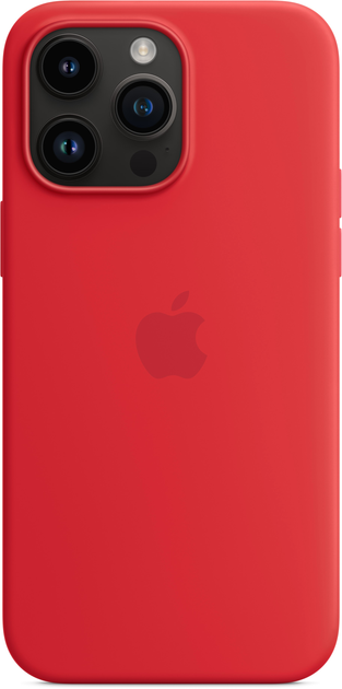 Панель Apple MagSafe Silicone Case для Apple iPhone 14 Pro Max (PRODUCT) Red (MPTR3) - зображення 4