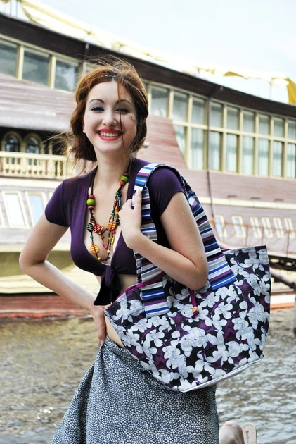 Сумка шоппер текстиль большая в форме трапеции "Green Bag" 5001 - Фото 2 Сумка шоппер текстиль большая в форме трапеции "Green Bag" 5001 - изображение 2