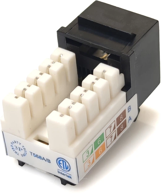 Модуль KeyStone RJ45 UTP кат. 6 Slim Черный EPNew (6KTVM-U0BK) - Фото 2 Модуль KeyStone RJ45 UTP кат. 6 Slim Черный EPNew (6KTVM-U0BK) - изображение 2