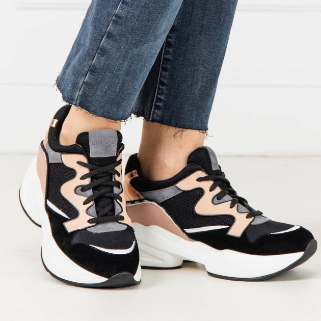 Женские кроссовки Liu Jo JOG 09 Sneaker B69041PX044S1007 37 Черные с бежевым (800070092640) - Фото 2 Женские кроссовки Liu Jo JOG 09 Sneaker B69041PX044S1007 37 Черные с бежевым (800070092640) - изображение 2