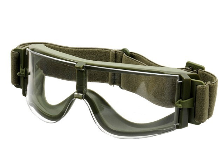 Тактичні окуляри панорамні вентильовані (набір із 3 лінз) оливкові - зображення 2