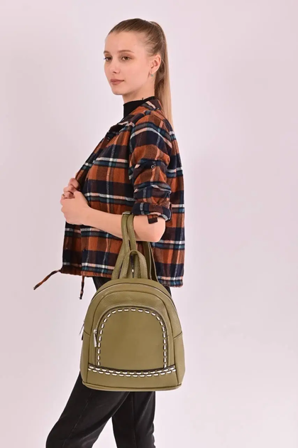 Женский No Brand 7-51 рюкзак зеленый - изображение 2