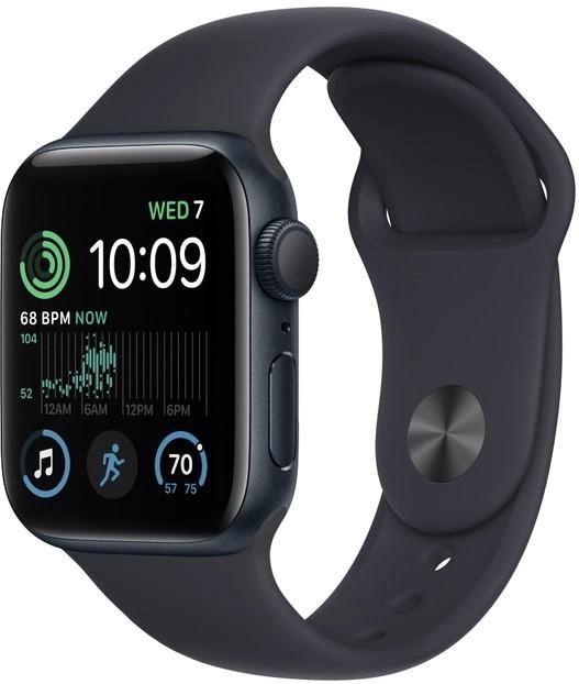 Смарт-годинник Apple Watch SE (2022) GPS 40mm Midnight Aluminium Case with Midnight Sport Band (MNJT3) - зображення 2