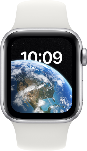 Смарт-годинник Apple Watch SE (2022) GPS 40mm Silver Aluminium Case with White Sport Band (MNJV3) - зображення 3