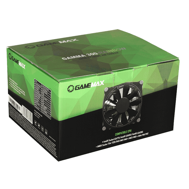 Кулер для процессора GameMax GAMMA300 Rainbow AMD Socket:FM2/FM1/AM3/AM2/AM4/940/939/754 - изображение 8
