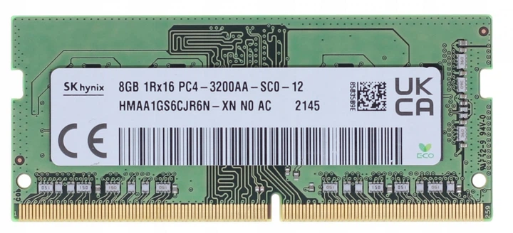 SK hynix 8 GB SO-DIMM DDR4 3200 MHz (HMAA1GS6CJR6N-XN)