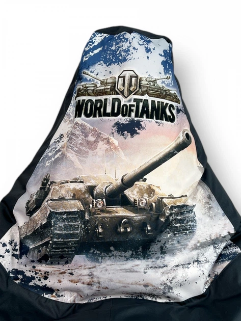 Кресло груша серый мешок World Of Tanks (120х75) танк Тигр - изображение 2