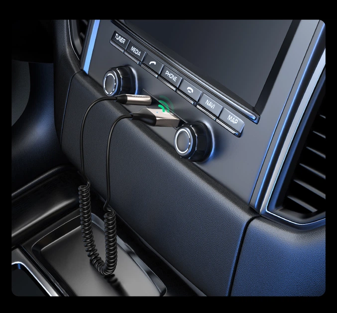 Bluetooth-ресивер Ugreen CM309 Bluetooth Car Receiver Aux with Mic Space Gray (UGR-70601) - Фото 5 Bluetooth-ресивер Ugreen CM309 Bluetooth Car Receiver Aux with Mic Space Gray (UGR-70601) - изображение 5