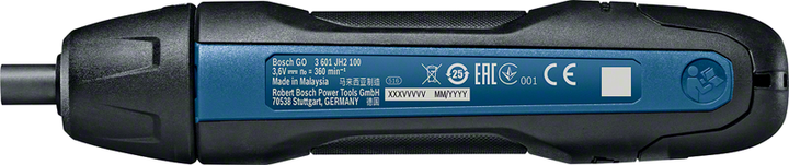 Электроотвертка аккумуляторная Bosch Professional GO 2, регулировка крутящего момента, 2 режима пуска: кнопка + нажимом, кейс (06019H2103) - изображение 11